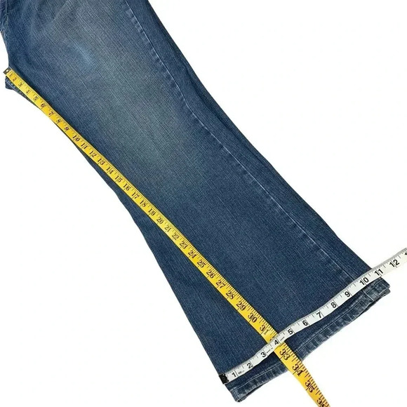 Levi Strauss Signature Y2K Bootcut Low Rise Stretch Denim Blue Jeans Misses 16 - Picture 12 of 16